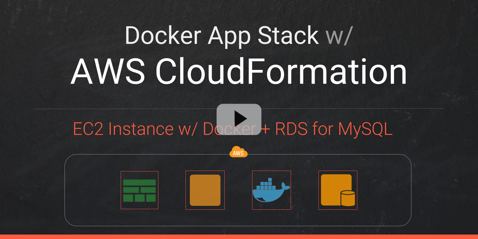 Create AWS CloudFormation Stack for EC2 & RDS and Deploy Docker App